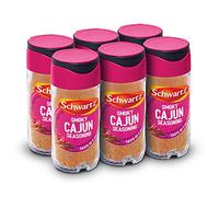 Schwartz Smoky Cajun Seasoning 45 G, Jar, Pack of 6, Expertly Blended with Smoked Paprika, Cayenne Pepper & Cumin