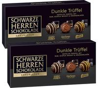 SCHWARZE HERREN SCHOKOLADE - Extra Bitter Dark Truffles 2x125g (8.82 oz) - Made in Germany