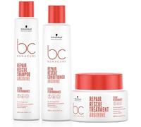 Schwarzkopf BC Clean PACK Repair Rescue Shampoo 250ml, Conditioner 200ml and Treatment 200ml