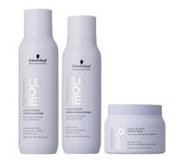 Schwarzkopf Blondme Bond Repair Shampoo Conditioner Mask In Purple Purple
