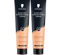 Schwarzkopf Blow-Dry Straightening Cream 150 ml, Style & Care, Straighter Hair without the Flat Iron, Styling Cream for Hair, Blow-dry & Anti Frizz (Pack of 2)