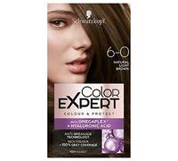 Schwarzkopf Color Expert Light Brown Hair Dye Permanent, Up to 100% Grey Hair Coverage & Protect with Omegaplex - 6-0 Natural Light Brown