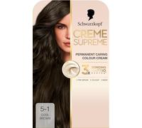 Schwarzkopf Creme Supreme 5-1 Cool Brown, Permanent Hair Dye, Caring Hair Dye Colouration with 3-Step Bonding System Against Damage, 100% Grey Coverage