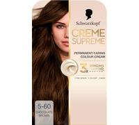 Schwarzkopf Creme Supreme 5-60 Chocolate Brown, Permanent Hair Dye, Caring Hair Dye Colouration with 3-Step Bonding System Against Damage, 100% Grey Coverage