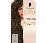 Schwarzkopf Creme Supreme 6-16 Cool Ash Light Brown, Permanent Hair Dye, Caring Hair Dye Colouration with 3-Step Bonding System Against Damage, 100% Grey Coverage