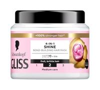 Schwarzkopf Gliss Hair Mask 4 IN 1 Shine, Dull Britlle Hair, Bond-Building, Medium Care, 400 ml
