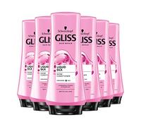 Schwarzkopf Gliss Liquid Silk Gloss Conditioner, with Keratin, Multipack 6 x 200 ml