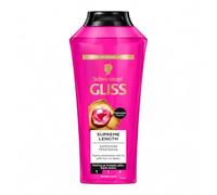 Schwarzkopf Gliss Supreme Length Shampoo, 400 ml | Cleansing shampoo for long hair and roots prone to oiliness, with biotin and peony extract; 400 ml