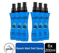 Schwarzkopf got2b Beach Matt Salt Spray, 6 Packs of 200ml
