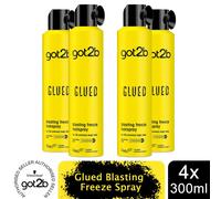 Schwarzkopf got2b Glued Blasting Freeze Hair Spray 300ml,4pk
