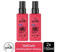got2b gotWAVEZ Hydrating Beach Waves Spray 150 ml, For Sea-Swept Beach Waves Without Hair Feeling Dry, with Coconut Water & Ocean Minerals, Vegan Formula