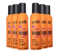 Schwarzkopf got2b Twisted Curling Hair Mousse, Anti-Frizz Formula Desgined for Curls, Lasts up to 96 Hours, Vegan, 250 ml - Pack of 6