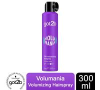 got2b Volumania 24h Volumising Hairspray 300 ml, Hair Styling Spray, Insane Volume, Fearless Hold Hair Spray, Vegan Formula