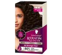 Schwarzkopf Keratin Color Permanent Hair Color 2.6 Rich Soft Black 1 Application - Professionally Inspired Permanent Hair Dye for up to 80% Less Bre