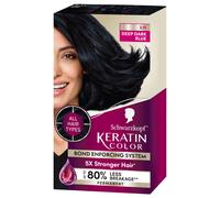 Schwarzkopf Keratin Color Permanent Hair Color 3.11 Deep Dark Blue 1 Application - Salon Inspired Permanent Hair Dye for up to 80% Less Breakage vs