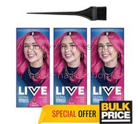 Schwarzkopf LIVE 093 Shocking Pink Intense Semi-Permanent Hair Color 3-Pack