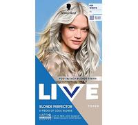 Schwarzkopf LIVE Post-Bleach Toner T1 Ice White, Post-Bleach Blonde Perfector Toner to Neutralise Yellow Undertones