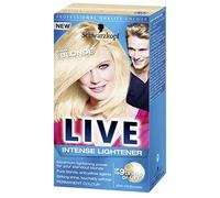 Schwarzkopf LIVE Intense Lightener, Permanent Blonde Bleach Hair Dye, With Brigtening Oil Booster, Lifts Hair Up To 9 Levels - Max Blonde 00B