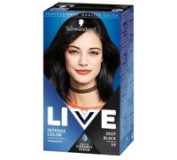 Schwarzkopf LIVE Intense Colour, Long Lasting Permanent Black Hair Dye, With Built-In Vibrancy Serum, Up To 100% Grey Coverage- Deep Black 099