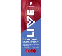 Schwarzkopf LIVE Colour Custom Drops Fiery Red, Temporary Hair Dye Drops for Customised Colour Intensity, Red Hair Dye