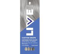 Schwarzkopf LIVE Colour Custom Drops Ice Silver, Temporary Hair Dye Drops for Customised Colour Intensity, Silver Hair Dye