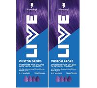 Schwarzkopf LIVE Colour Custom Drops Orchid Purple, Temporary Hair Dye Drops for Customised Colour Intensity, Purple Hair Dye (Pack of 2)