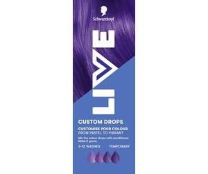 Schwarzkopf LIVE Colour Custom Drops Orchid Purple, Temporary Hair Dye Drops for Customised Colour Intensity, Purple Hair Dye