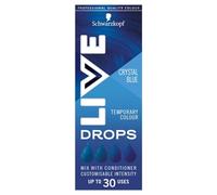 Schwarzkopf LIVE Temporary Colour Drops Blue Hair Dye Ocean Blue 30ml - wilko