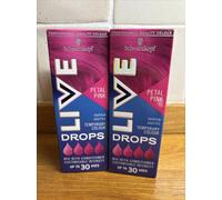 Schwarzkopf LIVE Colour Drops Petal Pink 2 x 30ml Semi-Permanent Hair Dye New