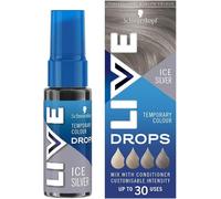 Schwarzkopf LIVE Colour Drops, Vegan, Semi-permanent, Silver Hair Dye, Lasts 2 to 12 Washes, Ice Silver 30 ml
