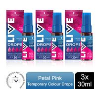 Schwarzkopf LIVE Colour Drops Semi-Permanent and Silicone-Free Hair Dye, 3x30ml