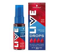 Schwarzkopf LIVE Colour Drops, Vegan, Semi-permanent, Red Hair Dye, Lasts 2 to 12 Washes, Fiery Red 30 ml