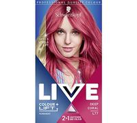 Schwarzkopf LIVE Colour + Lift, Permanent Pink Hair Dye, Lightens hair up to 3 levels, Deep Coral L77