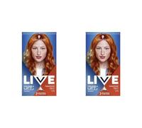 Schwarzkopf LIVE Colour + Lift, Long-Lasting Permanent Copper Hair Dye, Lightens Up To 3 Levels, Tangerine Twist L74,package may vary (Pack of 2)