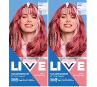 Schwarzkopf LIVE Colour Moment 025 Dusty Rose, with HaptiQ Anti-Damage System, Semi-Permanent Rose Hair Dye, Up to 15 Washes (Pack of 2)