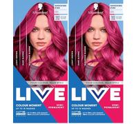 Schwarzkopf LIVE Colour Moment 093 Shocking Pink, with HaptiQ Anti-Damage System, Semi-Permanent Pink Hair Dye, Up to 15 Washes (Pack of 2)