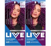 Schwarzkopf LIVE Colour Moment 094 Purple Punk, with HaptiQ Anti-Damage System, Semi-Permanent Purple Hair Dye, Up to 15 Washes (Pack of 2)