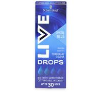 Schwarzkopf LIVE Temporary Colour Drops Blue Hair Dye Ocean Blue 30ml - wilko