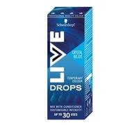 Schwarzkopf LIVE Drops Crystal Blue Temporary Hair Color Up To 30 Uses, Pack of 1, 30 ml