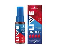 Schwarzkopf LIVE Colour Drops, Vegan, Semi-permanent, Red Hair Dye, Lasts 2 to 12 Washes, Fiery Red 30 ml