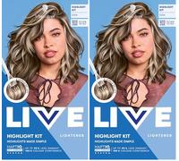 Schwarzkopf LIVE Intense Bleach 00H Hair Lightener Highlight Kit, Highlights made simple, Lightens up to 6 Levels, Anti-Damage System (Pack of 2)
