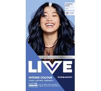 Schwarzkopf LIVE Intense Colour 090 Cosmic Blue, Long-lasting Permanent Blue Black Hair Dye, With Extra Colour Refresh Gloss