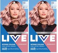 Schwarzkopf LIVE Intense Colour 109 Cool Rose, Long-lasting Permanent Pink Hair Dye, With Extra Colour Refresh Gloss (Pack of 2)