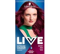 Schwarzkopf LIVE Intense Colour Berry Red Permanent Hair Dye 044, Long Lasting Red with Built-In Vibrancy Serum, Berry Red for up to 100% Grey Coverage