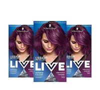 Schwarzkopf Live Intense Colour Hair Dye, Permanent Colour & Built-In Vibrancy Serum - 3x U69 Amethyst Chrome