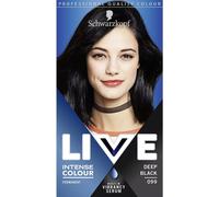 Schwarzkopf LIVE Intense Colour, Long Lasting Permanent Black Hair Dye, With Built-In Vibrancy Serum, Up To 100% Grey Coverage- Deep Black 099