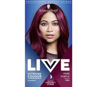 Schwarzkopf LIVE Intense Colour, Long Lasting Permanent Purple Hair Dye, With Built-In Vibrancy Serum, Up To 50% Grey Coverage, Pure Purple 086