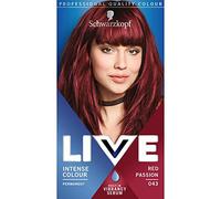 Schwarzkopf LIVE Intense Colour, Long Lasting Permanent Red Hair Dye, With Built-In Vibrancy Serum, Up To 70% Grey Coverage, Red Passion 043