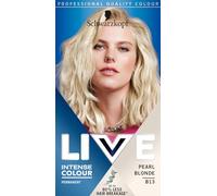 LIVE Intense Colour Pearl Blonde Permanent Hair Dye B13, Light Blonde Hair Dye, Long Lasting Blonde Hair Colour for Up to 80% Less Hair Breakage, Hair Lightener Lightens hair up to 3 levels