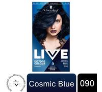 Schwarzkopf Live Intense Colour Permanent Hair Dye, 090 Cosmic Blue With Serum
